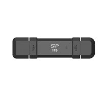 Išorinis SSD Silicon Power DS72 1TB, USB Type-A, USB Type-C 3.2 Gen 2, Juodas | SP001TBUC3S72VPK | 4713436157458 | SP001TBUC3S72VPK