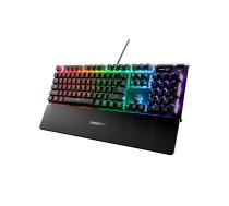 SteelSeries Apex 5 Gaming Keyboard, US Layout, Wired, Black SteelSeries Apex 5 Gaming keyboard Hybrid blue mechanical gaming switches guaranteed for 20 million keypresses, OLED Smart Display displays profiles, game info, Discord messages, and more, A | 64532 | 5707119039123 | 1002562285