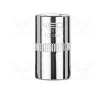 Socket: 6-angles; socket spanner; HEX 10mm; 1/4"; SUPERLOCK | NEO-08-228 | 08-228