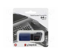 Pendrive; USB 3.2 Gen 1; 64GB; DataTraveler Exodia M; blue; USB A | DTXM/64GB | DTXM/64GB
