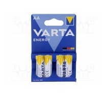 Battery: alkaline; AA; 1.5V; non-rechargeable; 4pcs; ENERGY | BAT-LR6X4BLENERGYV | 4106229414