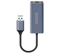 Adapteris Savio AK-83 USB-A 3.1 Gen 1 - RJ-45 Gigabit Ethernet | SAVAK-83 | 5901986049807 | AISAOASAVIOAK83