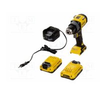 Drill/driver; battery; 0÷500rpm,0÷2000rpm; 80Nm; 18VDC; 13mm | STL-SFMCD725D2K-QW | SFMCD725D2K-QW