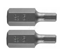 Screwdriver bit; hex key; HEX 5mm; 3/8"; Overall len: 30mm; 2pcs. | NEO-10-970 | 10-970
