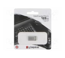 Pendrive; USB 3.2 Gen 1; 128GB; R: 200MB/s; DataTraveler Micro | DTMC3G2/128GB | DTMC3G2/128GB
