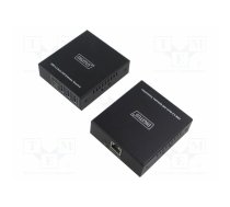 USB extender; USB 3.2 Gen 1; black; metal; 5Gbps; Cat 6a; 100m | DA-73121 | DA-73121