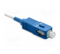 Optic fiber pigtail; SC/UPC; 1m; 9/125um; LSZH; blue; white | QOLTEC-54428 | 54428
