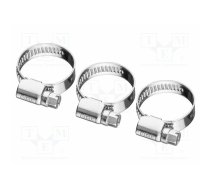 Worm gear clamp; W: 9mm; Clamping: 16÷27mm; stainless steel; W4 | NEO-11-403 | 11-403