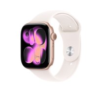 Apple Watch Series 11 GPS 46mm Rose Gold Aluminium Case with Light Blush Sport Band - M/L | MEV74ZR/A | 0195950632132