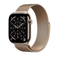Watch Series 11 GPS + Cellular 42mm Gold Titanium Case with Gold Milanese Loop | MF8Y4MP/A | 195950629699 | ATAPPZAS11MF8Y4
