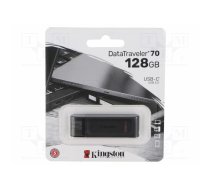 Kingston DataTraveler 70 128GB USB-C 3.2 Gen 1 USB stick Sort | DT70/128GB | 0740617305418