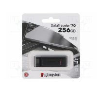 Pendrive; USB 3.2 Gen 1; 256GB; DataTraveler 70; black; USB C | DT70/256GB | DT70/256GB