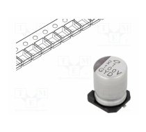 Capacitor: hybrid; H: 10mm; 100uF; 35VDC; 1.4A; SMD; ESR: 27mΩ; ±20% | GYD1V101MCQ1GS | GYD1V101MCQADNGS