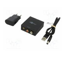 Digital-to-analog converter; 5VDC; black | GOOBAY-58493 | 58493