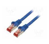 Patch cord; S/FTP; Cat 6; RJ45 plug,both sides; stranded; CCA; 1m | S/FTP6-CCA-010BL | 95472