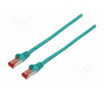 Patch cord; S/FTP; Cat 6; RJ45 plug,both sides; stranded; CCA; 1m | S/FTP6-CCA-010GR | 95474