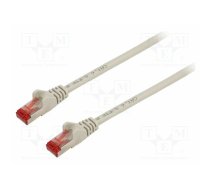 Patch cord; S/FTP; Cat 6; RJ45 plug,both sides; stranded; CCA; 1m | S/FTP6-CCA-010GY | 93569