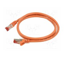 Patch cord; S/FTP; Cat 6; RJ45 plug,both sides; stranded; CCA; 1m | S/FTP6-CCA-010OR | 95476