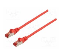 Patch cord; S/FTP; Cat 6; RJ45 plug,both sides; stranded; CCA; 1m | S/FTP6-CCA-010RD | 95477