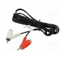Cable; Jack 3.5mm 3pin plug,RCA socket x2,RCA plug x2; 1.5m | GOOBAY-50213 | 50213