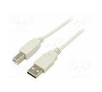 Cable; USB 2.0; USB A plug,USB B plug; 1.8m; grey; 480Mbps | GOOBAY-68712 | 68712