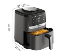 TEFAL Air Fryer | Easy Fry Silence EY551HE0 | Power 1650 W | Capacity 5 L | Gray | EY551H | 3045387293772