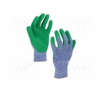 Protective gloves; Size: 8,M; blue,green; latex,polyester | LAHTI-L212608K | L212608K