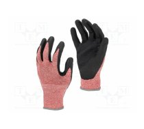 Protective gloves; Size: 10,XL; pink-black; nitryl,polyester | LAHTI-L222210K | L222210K