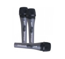 SENNHEISER 3-PACK E835-S, MICROPHONE SET WITH 3X E 835 S, VOCAL MICROPHONE, DYNAMIC, CARDIOID, I/O SWITCH, INCLUDING MICROPHONE BRACKET AND CASES | 507359 | 507359