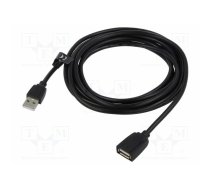 Cable; USB 2.0; USB A socket,USB A plug; nickel plated; 0.5m | VAS-A44-B050 | VAS-A44-B050
