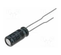Capacitor: electrolytic; 10uF; 100VDC; Ø5x11mm; H: 11mm; Ø: 5mm | RD2A106M05011PC | RD2A106M05011PC