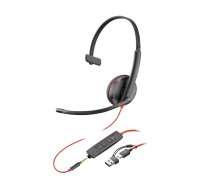 HP Poly Blackwire 3215 Monaural USB-C Headset +3.5mm Plug +USB-C/A Adapter (Bulk) | 8X227A6 | 197498433066 | CJ39951