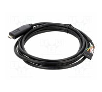 Cable; USB 2.0; USB C plug,6pin pin header; 2m; black; 26AWG | DELOCK-63947 | 63947