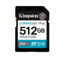 Kingston Canvas Go Plus Gen4 SDXC Atmiņas karte 512GB | SDG4/512GB | 740617347760