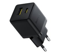 Sienas ātrais lādētājs Palm 30 W USB + USB-C QC3.0 PD3.0 ar USB-C kabeli 1 m, melns | P1011160A113-01 | 6932172677343