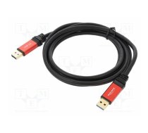 Cable; USB A plug,both sides; gold-plated; 2m; black; Cu; metal | DELOCK-82745 | 82745