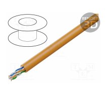 Wire; BiTLAN; U/UTP; Cat 6; 4x2x23AWG; Cu; wire; LSZH; orange; 305m | BITNER-TI0119 | TI0119