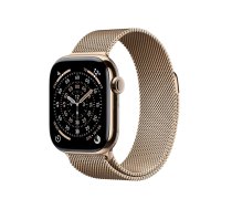 Apple Watch Series 11 GPS + Cellular 42mm Gold Titanium Case with Gold Milanese Loop | MF8Y4ZR/A | 0195950629484 | WLONONWCROY96