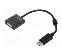 Adapter; DisplayPort plug,DVI-I (24+5) socket; 0.2m; black | DELOCK-63482 | 63482