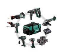 METABO ZESTAW COMBO 18V 6.1 (SB18LTX +SSW18LTX300BL +KH18LTX24 +W18L9-125QUICK +SSEP18LT +ULA) 4x4,0Ah TORBA | 7554785 | 4061792224605 | WLONONWCRPBH5