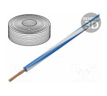 Wire; H05Z-K; stranded; Cu; 0.5mm2; LSZH; blue-white; 300V,500V | H05Z-K-1X0.5BL-WH | 51393