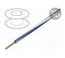 Wire; H05V2-K; stranded; Cu; 0.5mm2; 22AWG; PVC; dark blue-white | H05V2-K05DBWH | 63404