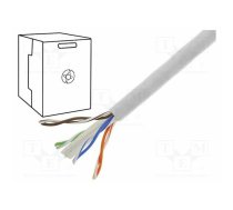 Wire; U/UTP; Cat 6; 4x2x0.57mm; CCA; wire; PVC; grey; 305m | U/UTP6-SCCA.305 | NC614-CCA
