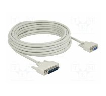 Cable; D-Sub 25pin plug,D-Sub 9pin socket; Len: 10m; beige | DELOCK-86877 | 86877