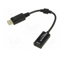 Adapter; DisplayPort plug,HDMI socket; 0.15m; black; black | DELOCK-61011 | 61011