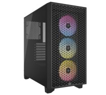 Datora korpuss Corsair 3000D RGB AIRFLOW Black | CC-9011255-WW | 840006610854 | KOCRROC03000DRB