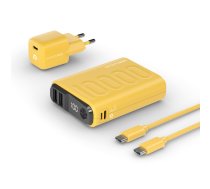 RealPower Powerbank PB-10000 komplekts Yellow 10.000mAh | 390659 | 4040895009203 | 85076000