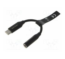 Cable; Jack 3.5mm socket,USB C plug; 0.1m | BIIBA | BIIBA