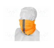 All-purpose tube scarf; flexible,warning; orange; Size: one size | LAHTI-L1030200 | L1030200