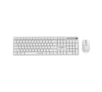 Klaviatūra un pele Gembird Desktop set Silent key Pro Business wireless US White | KBS-WMS-01-W | 8716309137041